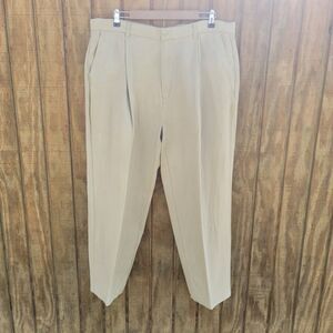 Tommy Bahama 100% Silk Dress Pants Chino Khaki Mens Size 40 X 30